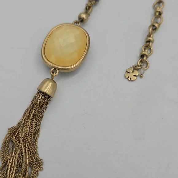 Lucky Brand Reversible Pendant Necklace w/Tassles - Picture 4 of 5